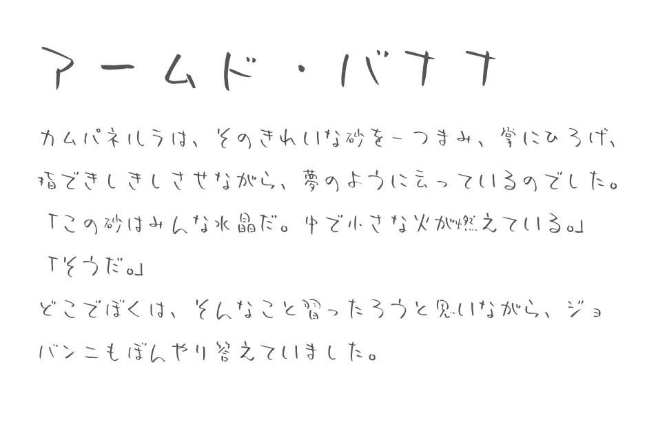 アームドバナナフォント画像